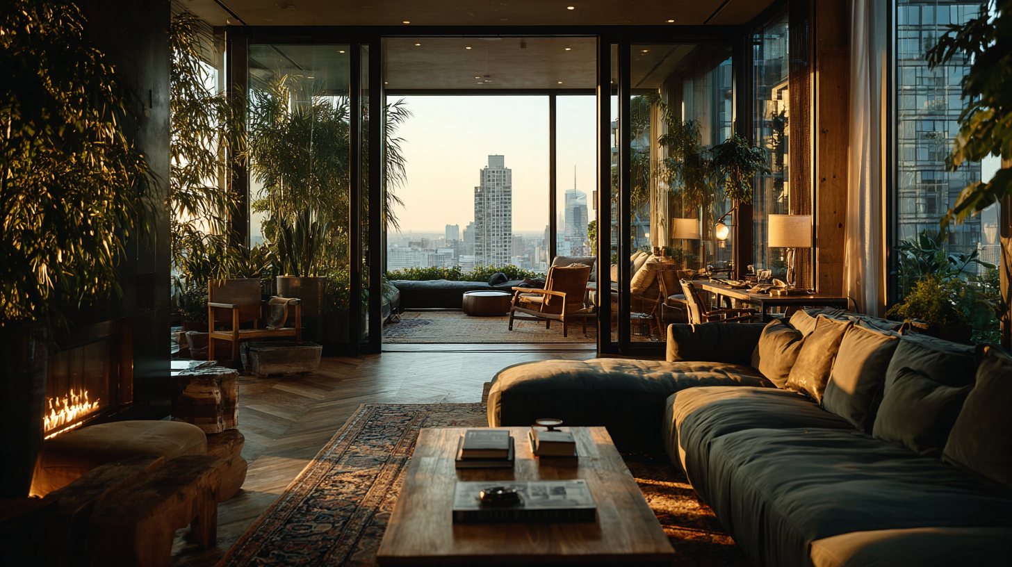 Professional overlooking New York cityscape